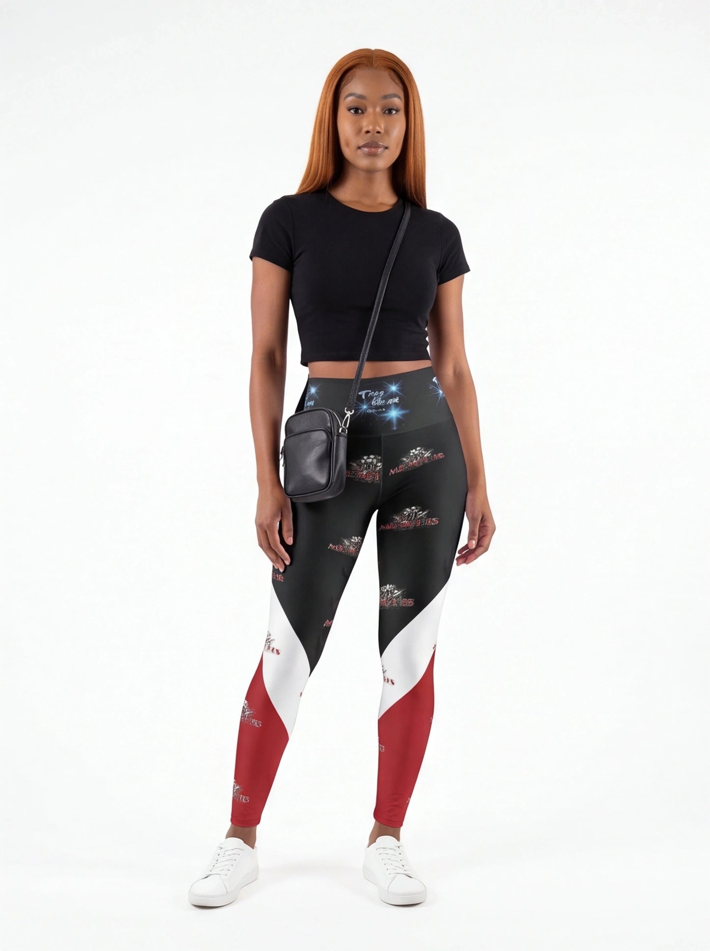 "901 Memphis" AOP High-Waist Yoga Leggings