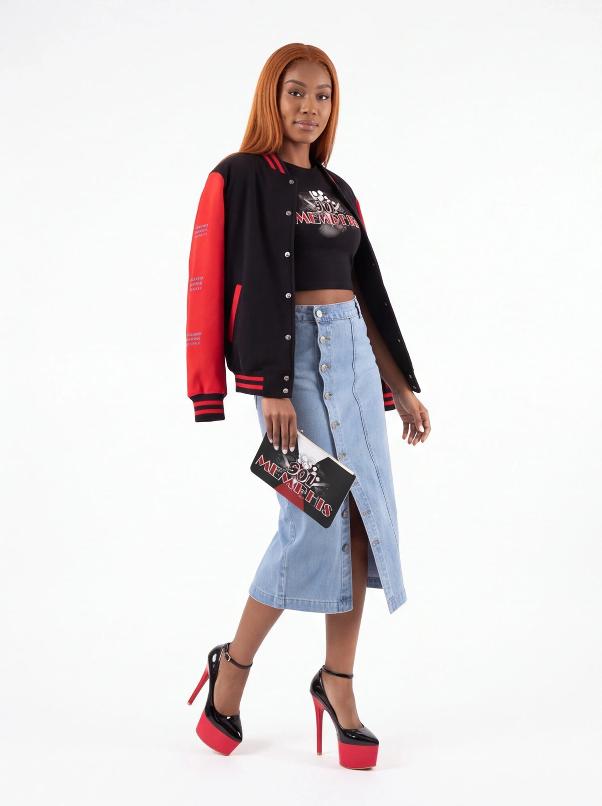 "901 Memphis" Clutch Bag