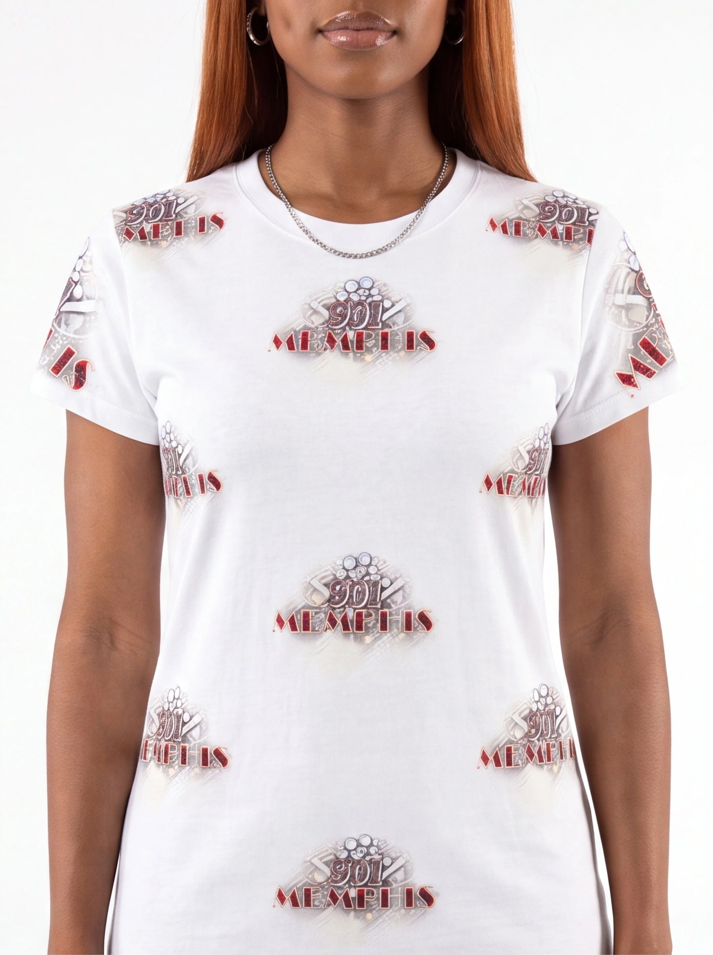 "901 Memphis" AOP T-Shirt Dress