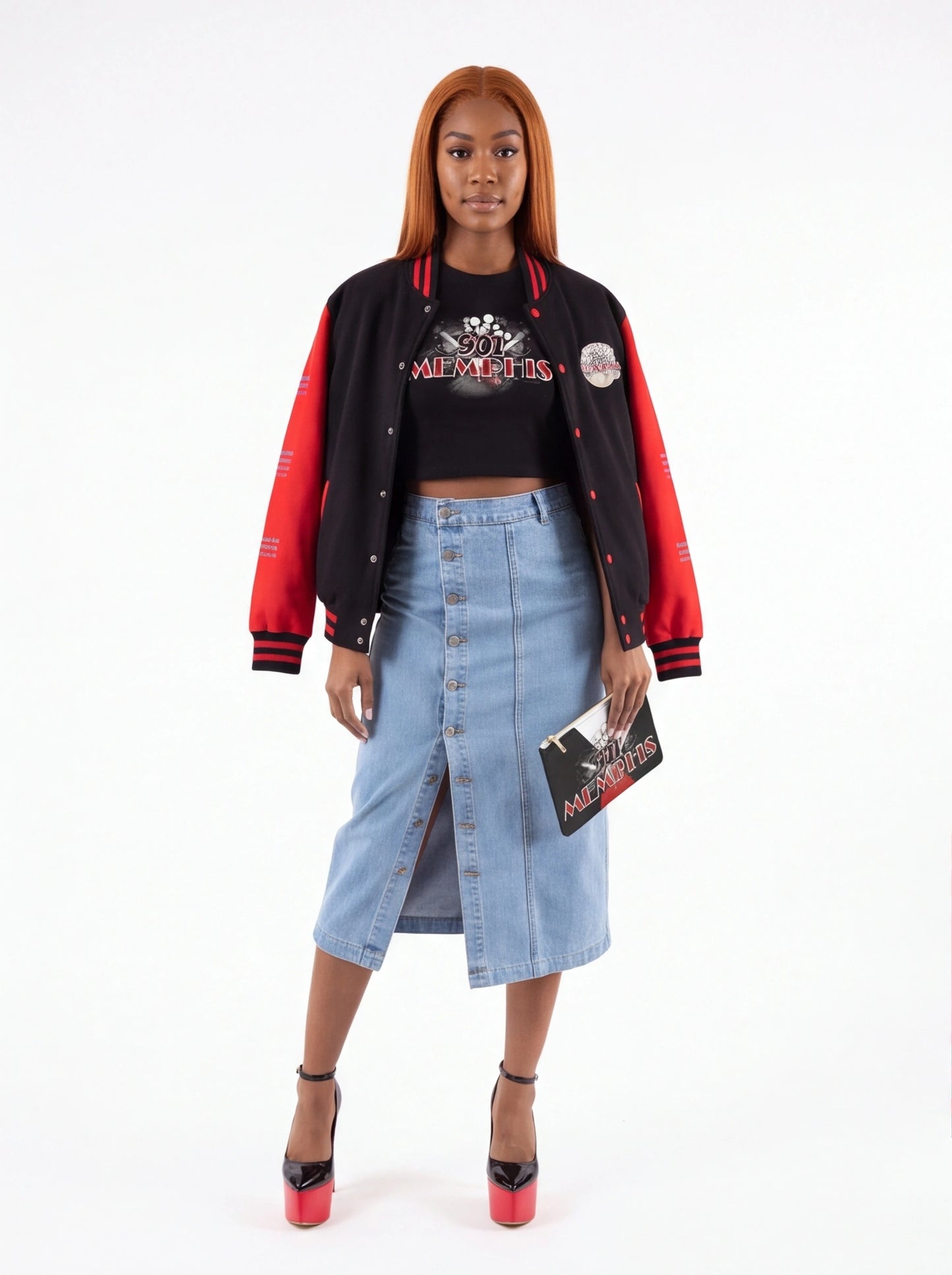 "901 Memphis" Crop Tee
