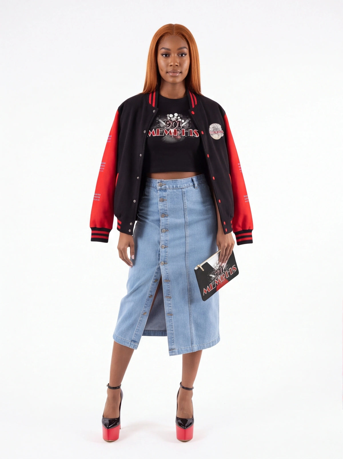 "901 Memphis" Clutch Bag