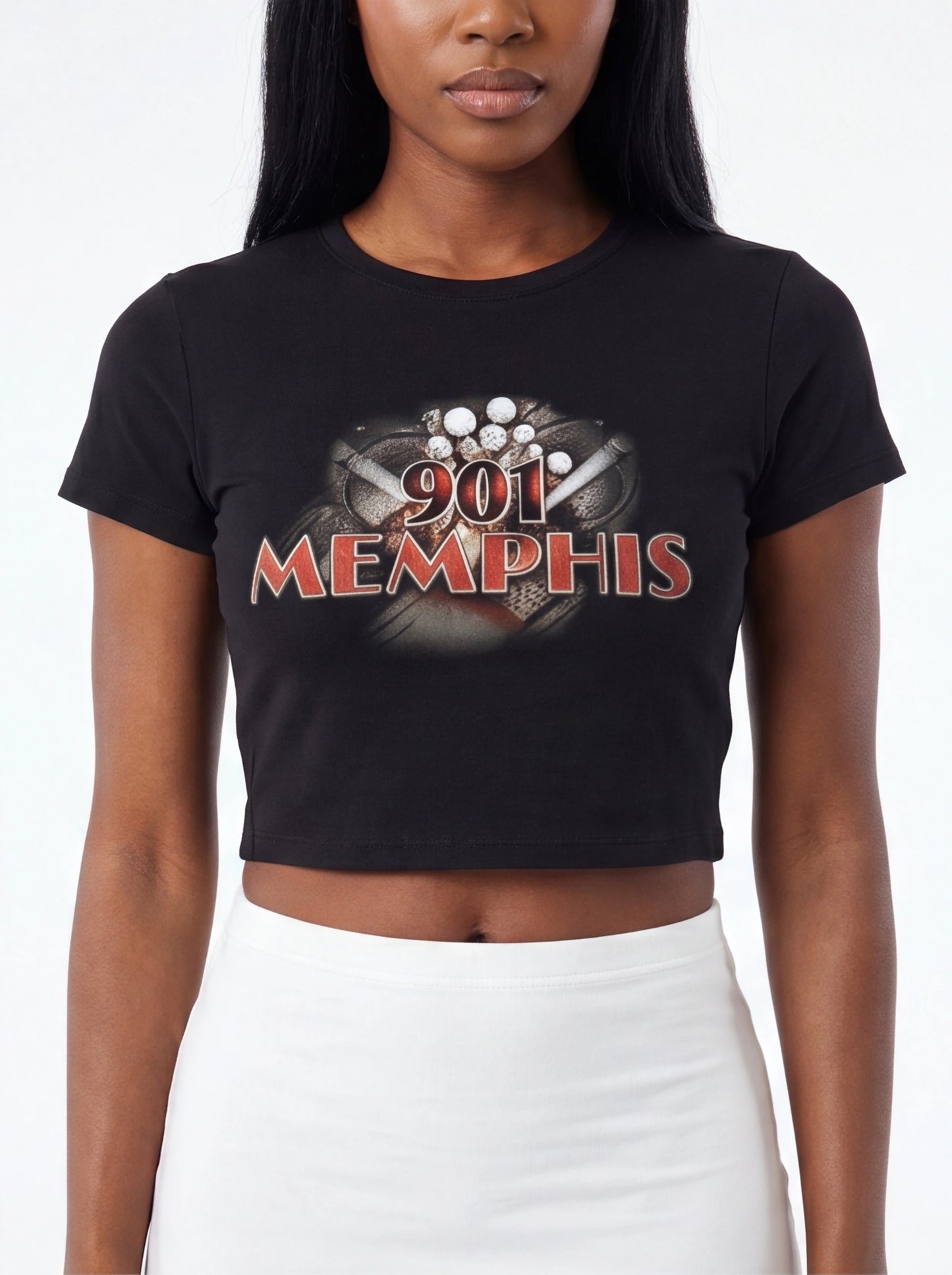 "901 Memphis" Crop Tee