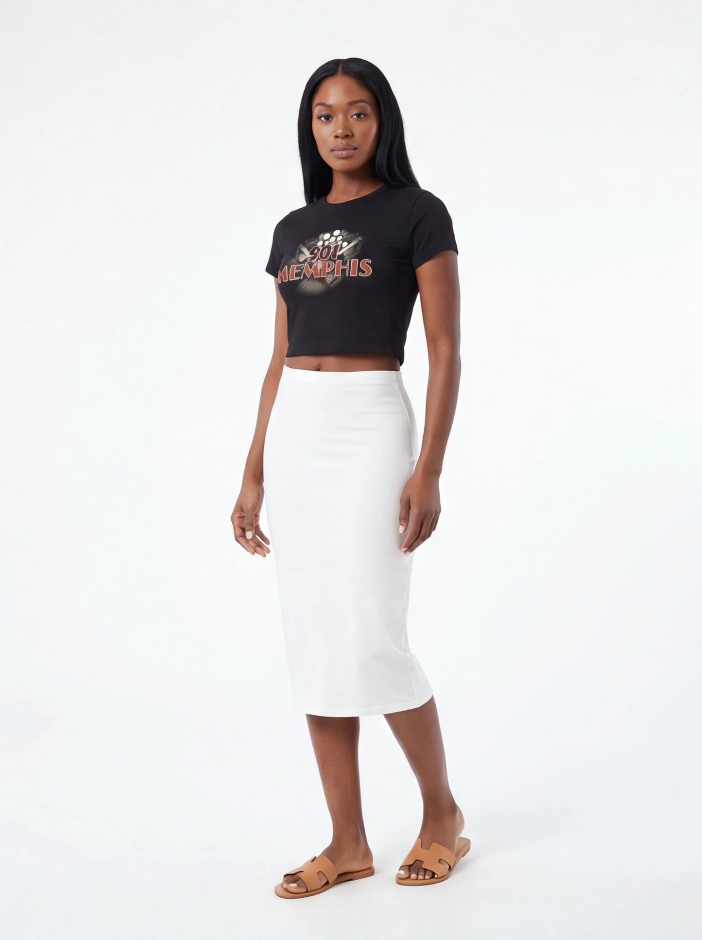 "901 Memphis" Crop Tee