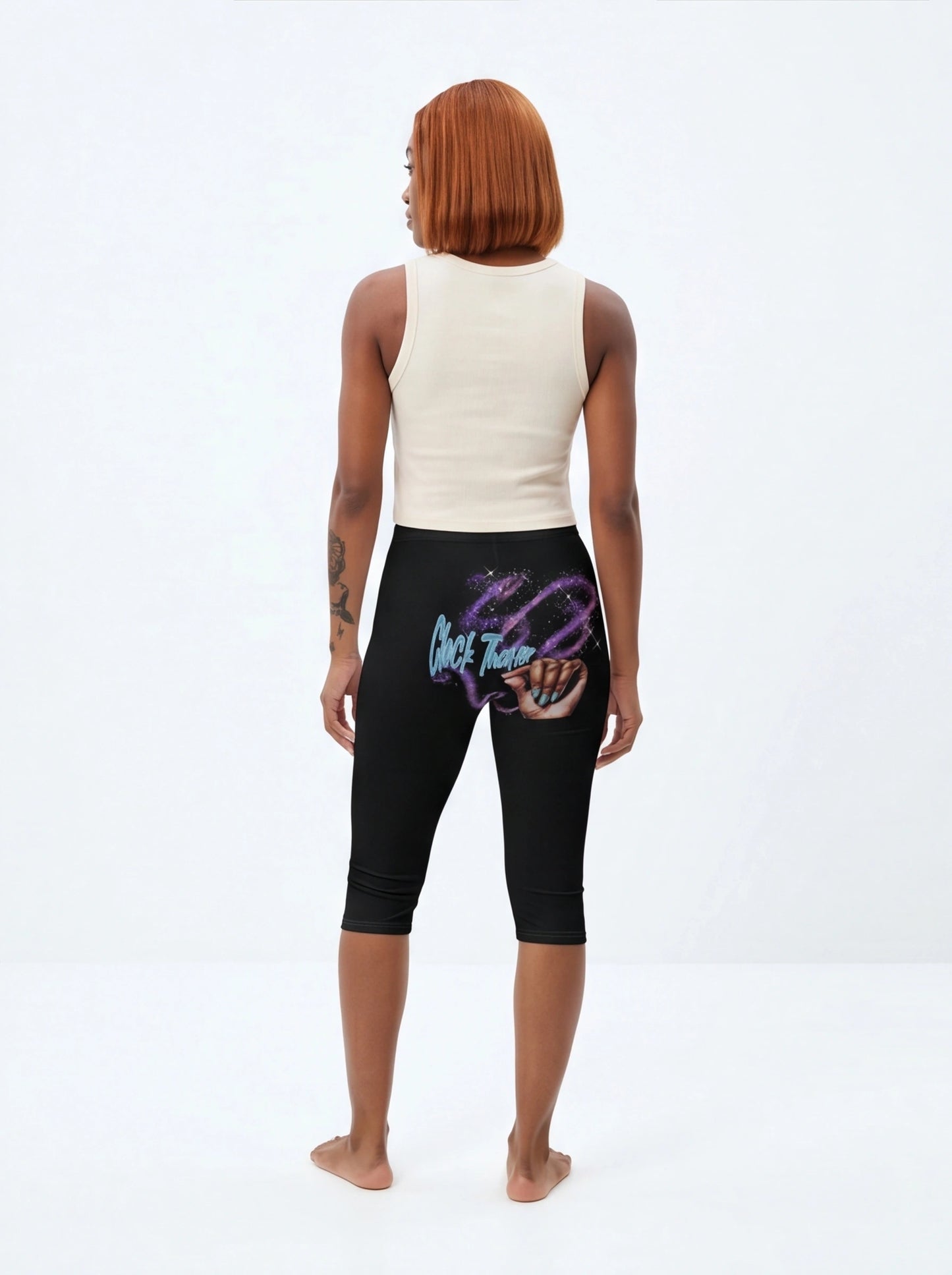 "Clock It" Capri Leggings