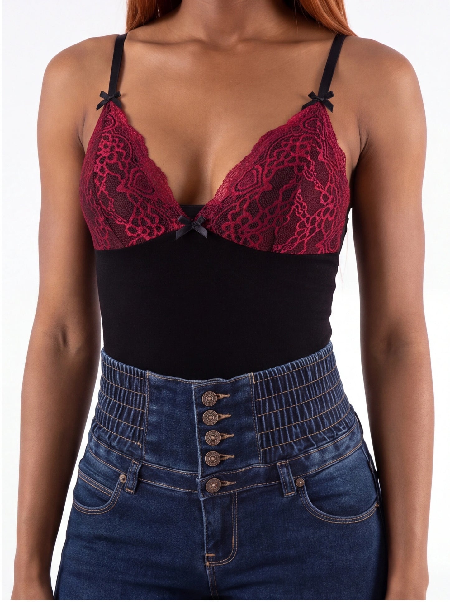 High Waist Buttoned Skinny Hip Lifting Jeans