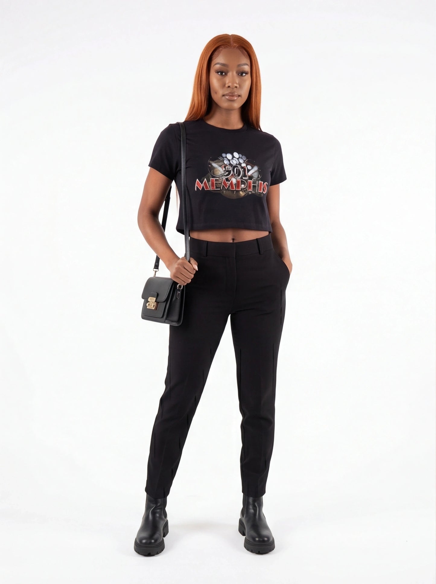 "901 Memphis" Crop Top