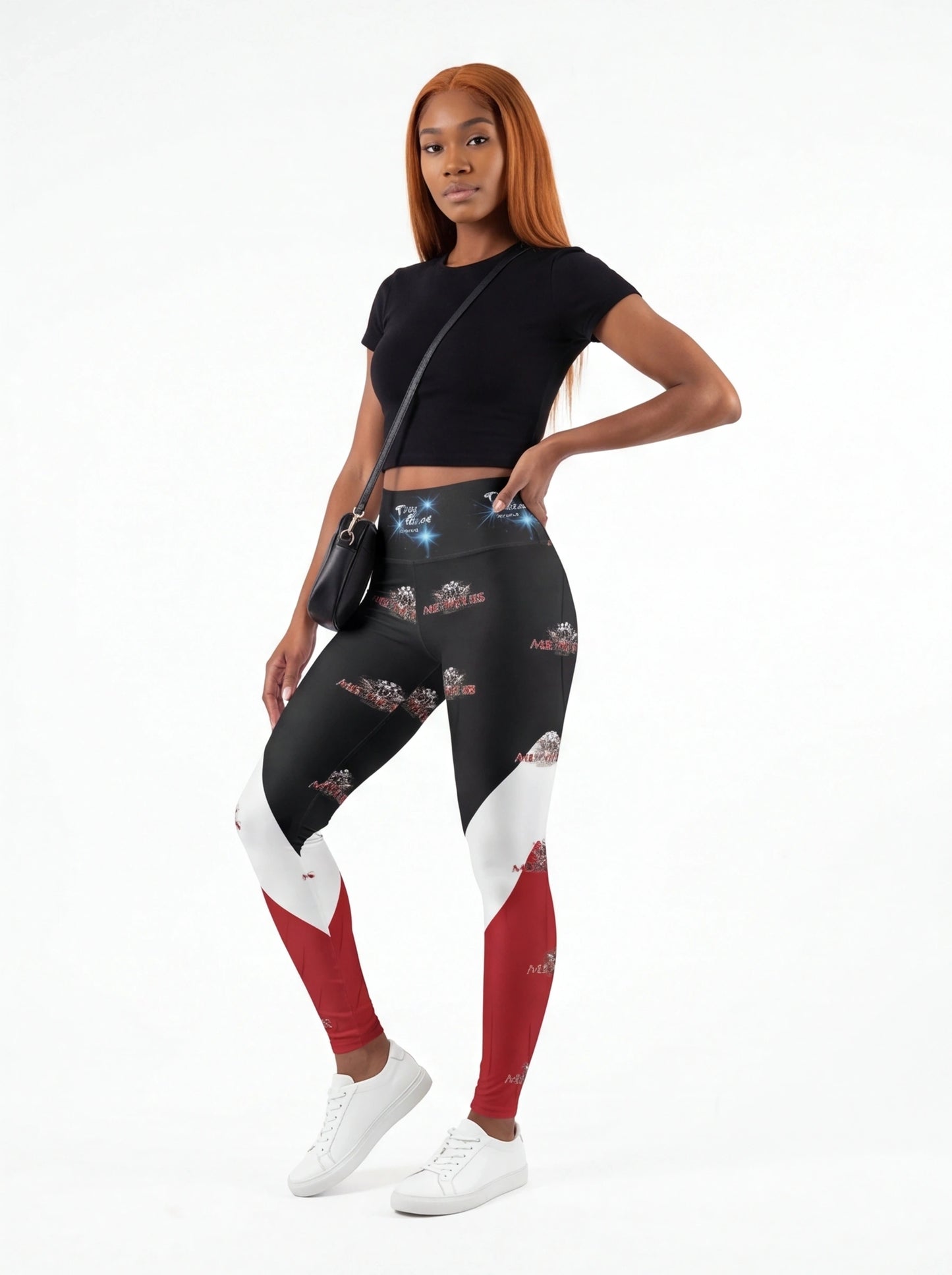 "901 Memphis" AOP High-Waist Yoga Leggings