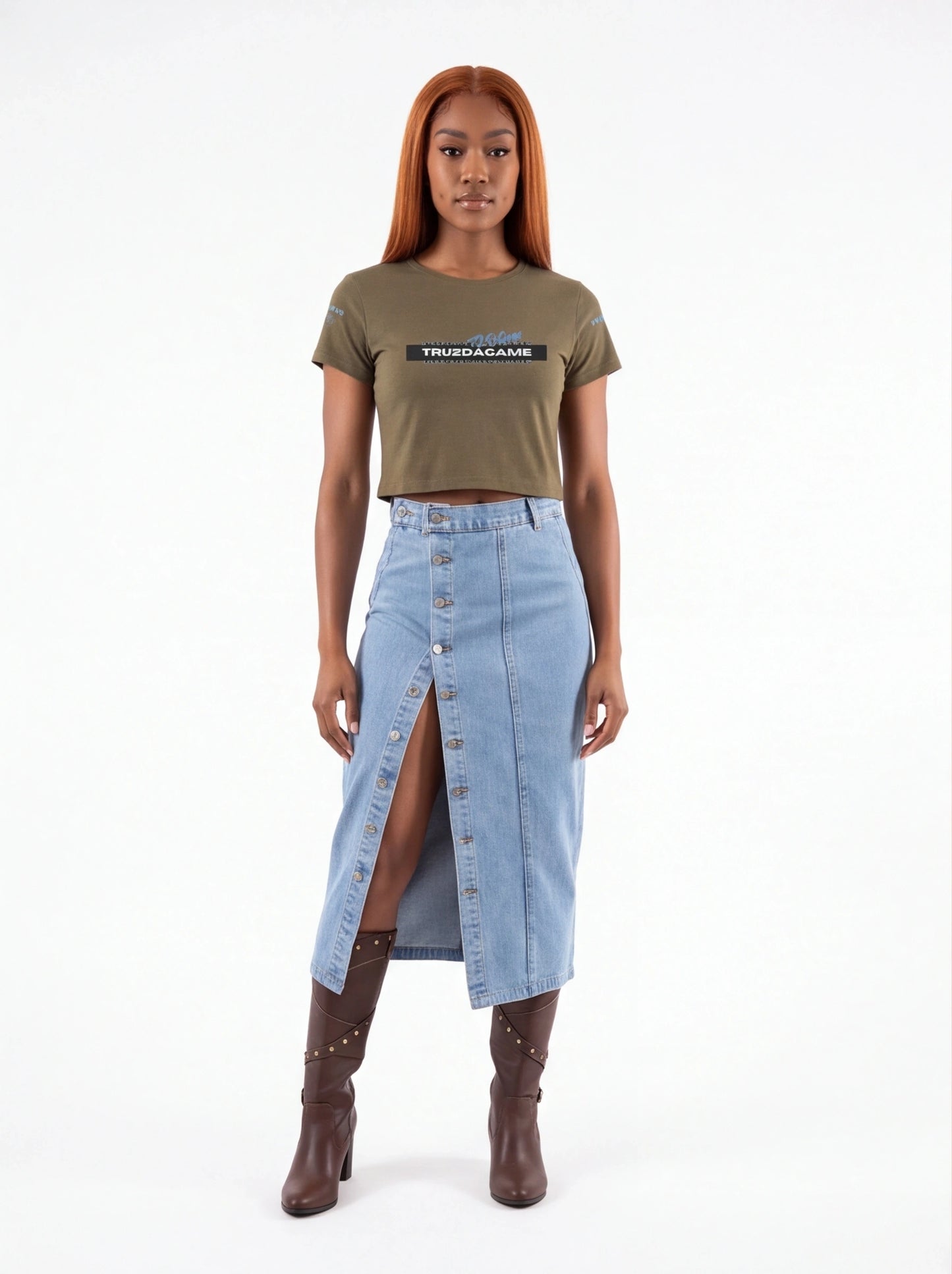 Tru2DaGame(T2DGear) Logo Women���s Crop Tee