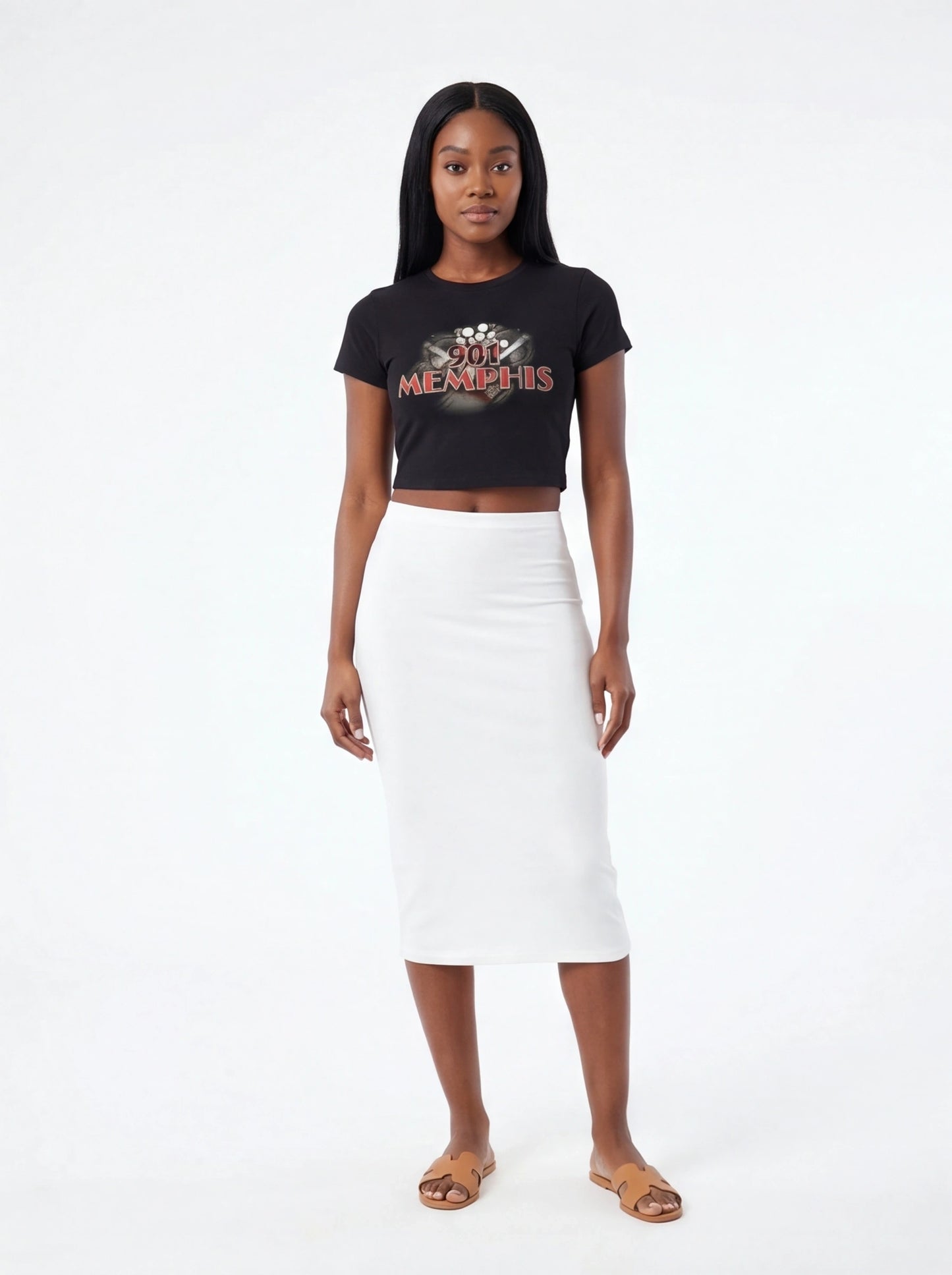 "901 Memphis" Crop Tee