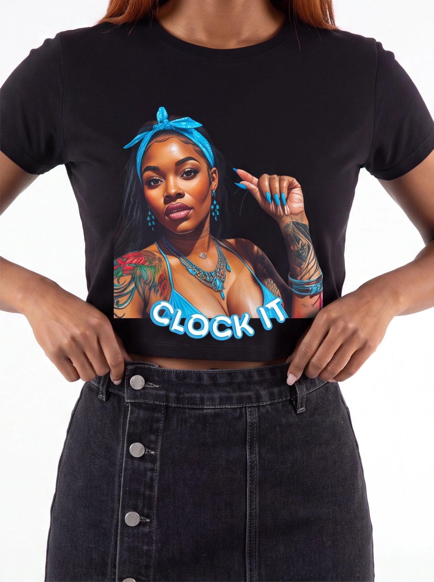 "Clock It" Cotton Graphic Tee