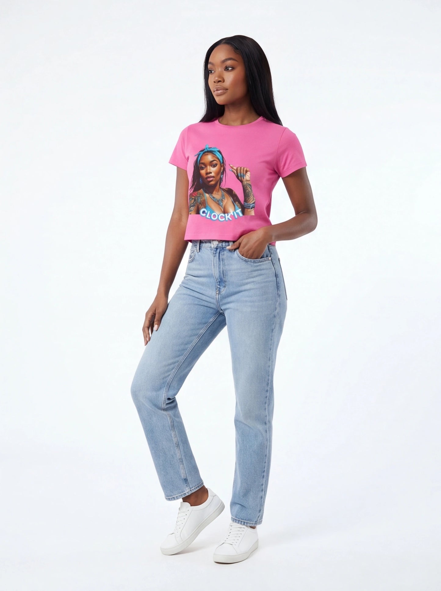 "Clock It" Cotton Graphic Tee