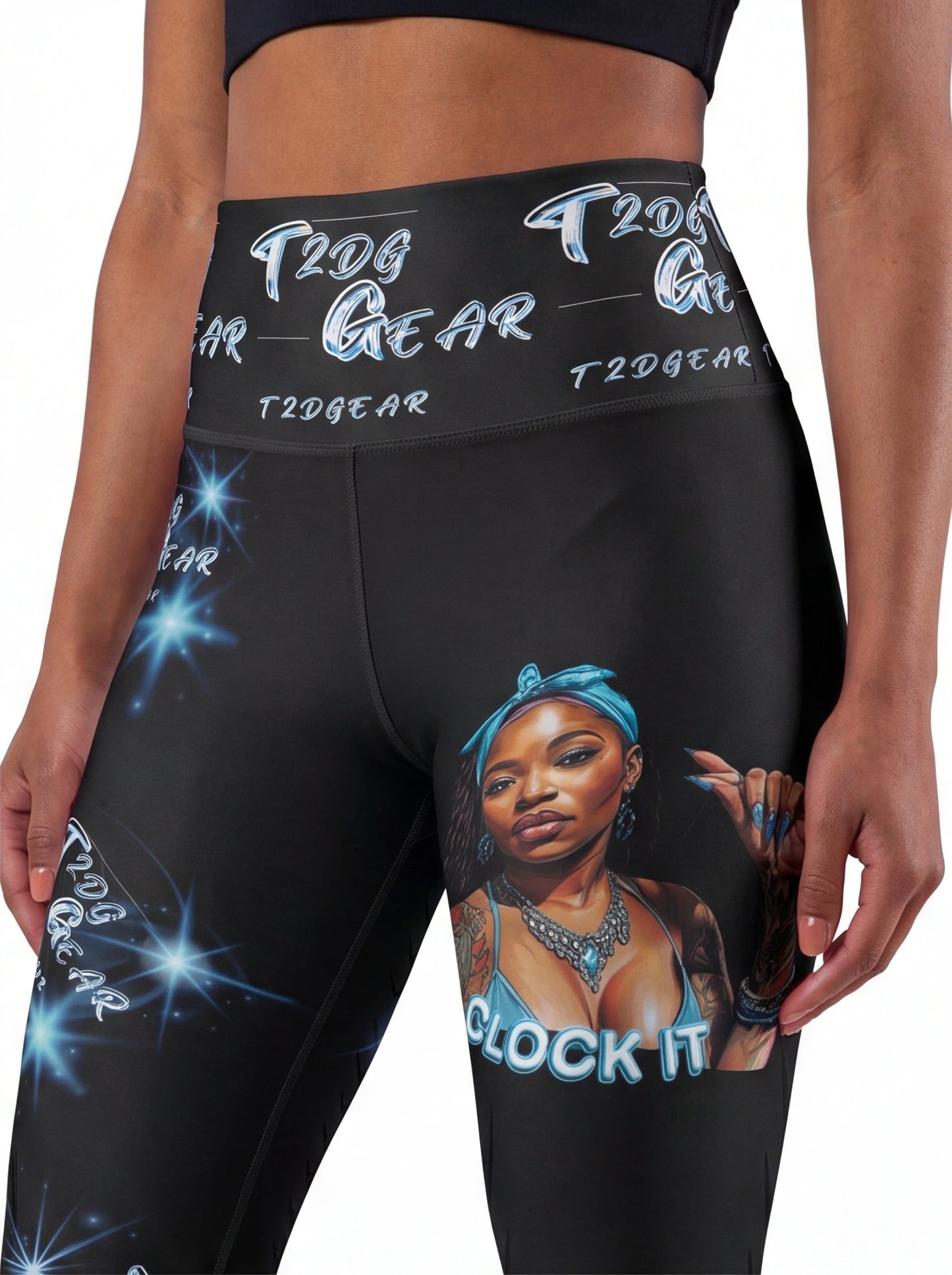 "Clock It" High-Waisted Yoga Leggings