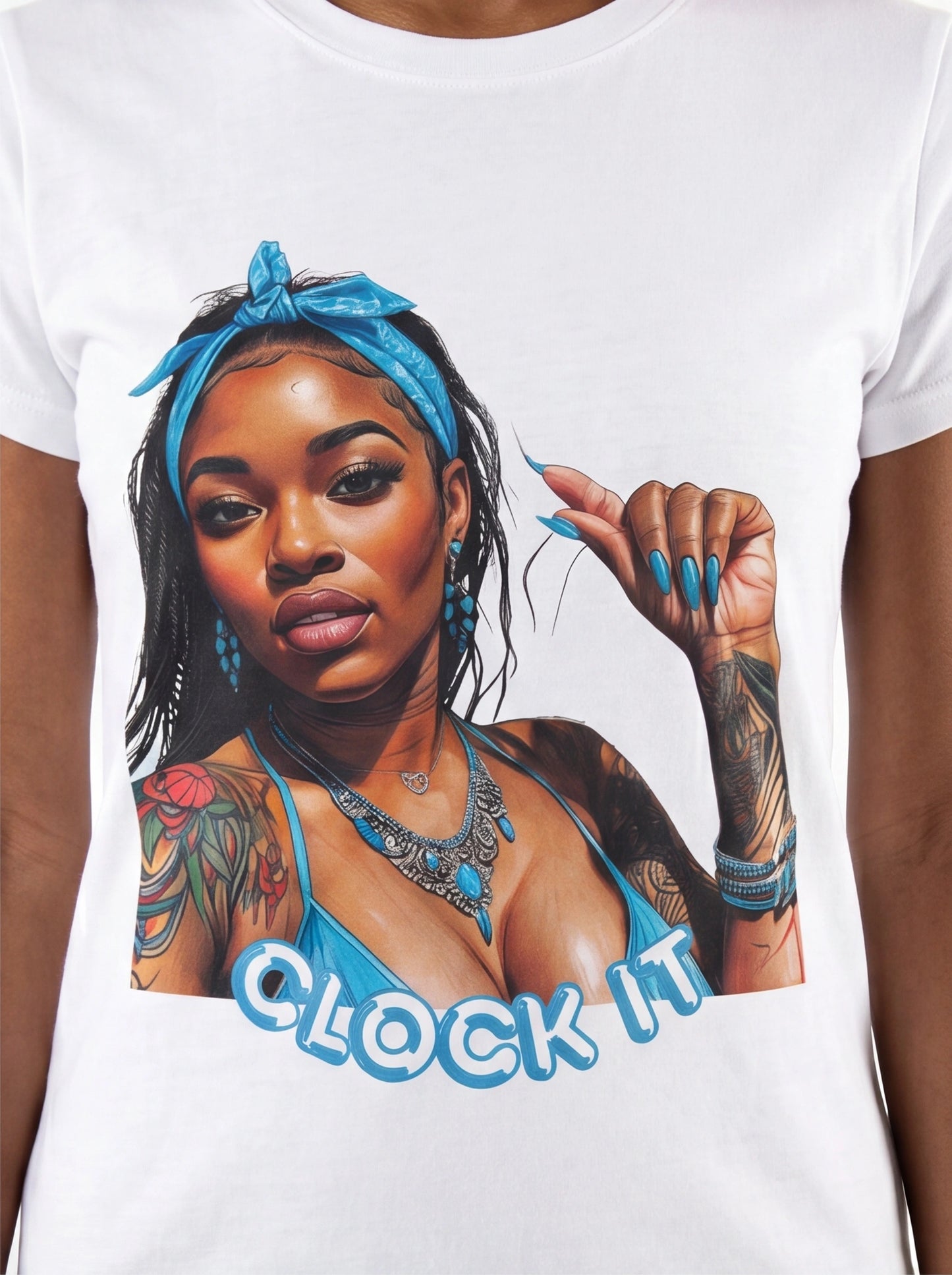 "Clock It" Graphic AOP Tee-Shirt Dress