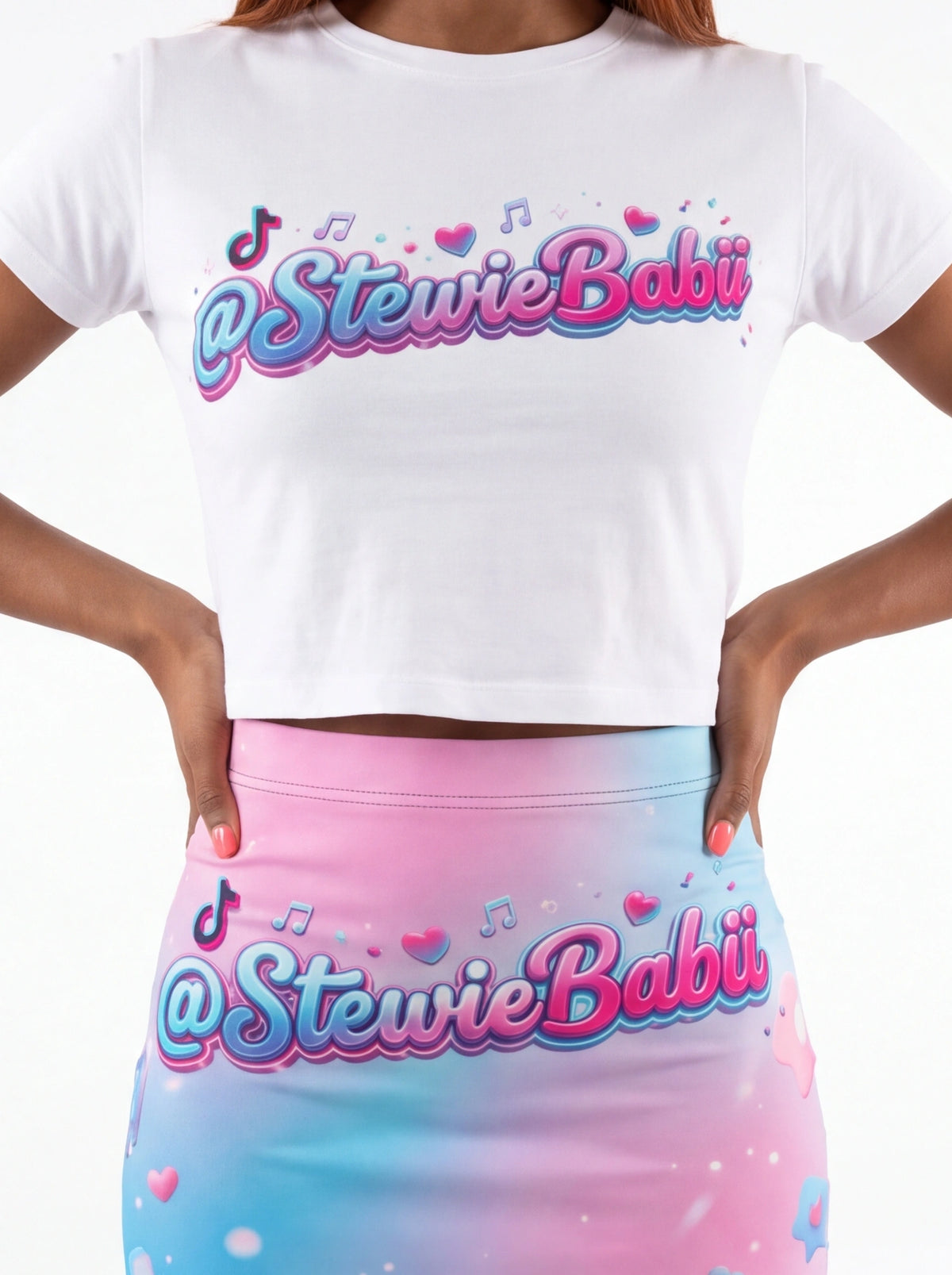 "@StewieBabii" Collection (AOP)Graphic Pencil Skirt