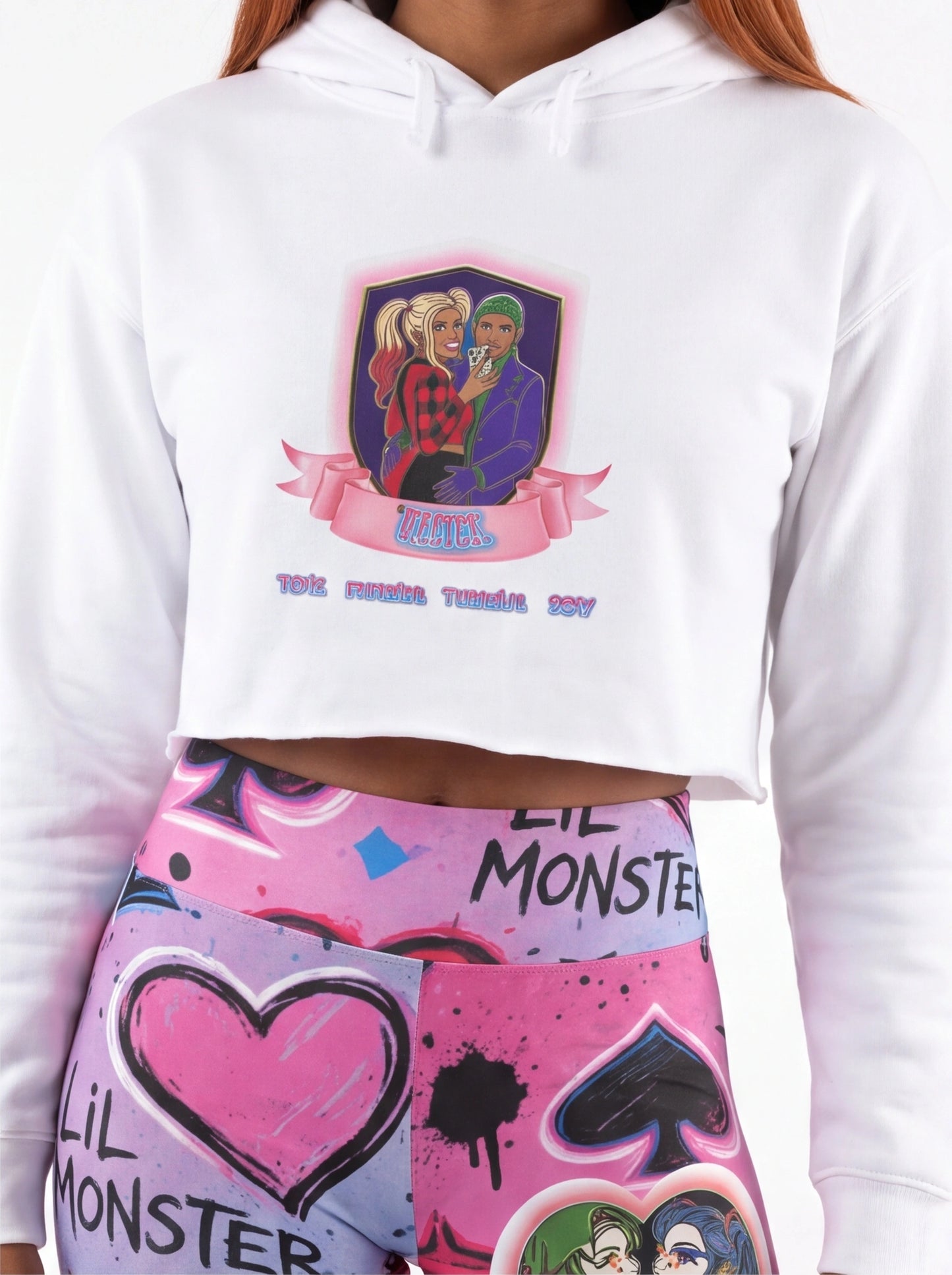 "Twisted/Toxic Love" Crop Hoodie